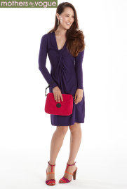 Платье для кормящих Mothers en Vogue Twist Front фиолетовый (Wisteria)