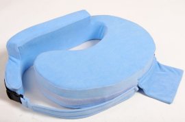 Подушка для кормления «Milk Rivers Support» голубая с детским рисунком
