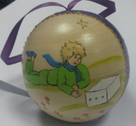 Ёлочная игрушка шар символ 2015 года "Маленький принц", ТМ "Катюша"