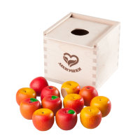 Счетный материал 12 наливных яблочек в коробочке-сортере, Леснушки