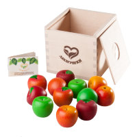 Счетный материал 12 Наливных яблочек - 4 сорта в коробочке-сортере, Леснушки