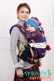 Эрго-рюкзак My Baby Stile, фиолетовый, птицы